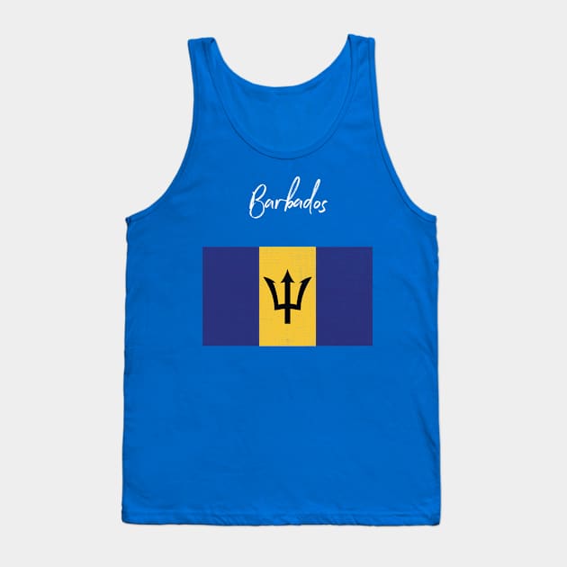 Barbados Flag Tank Top by phenomad